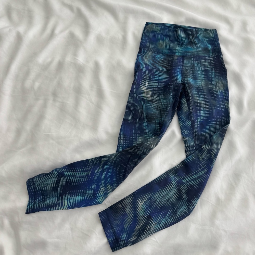 Lululemon wunder train high rise tight 25” in shapeshifter flux blue multi - Picture 2 of 6